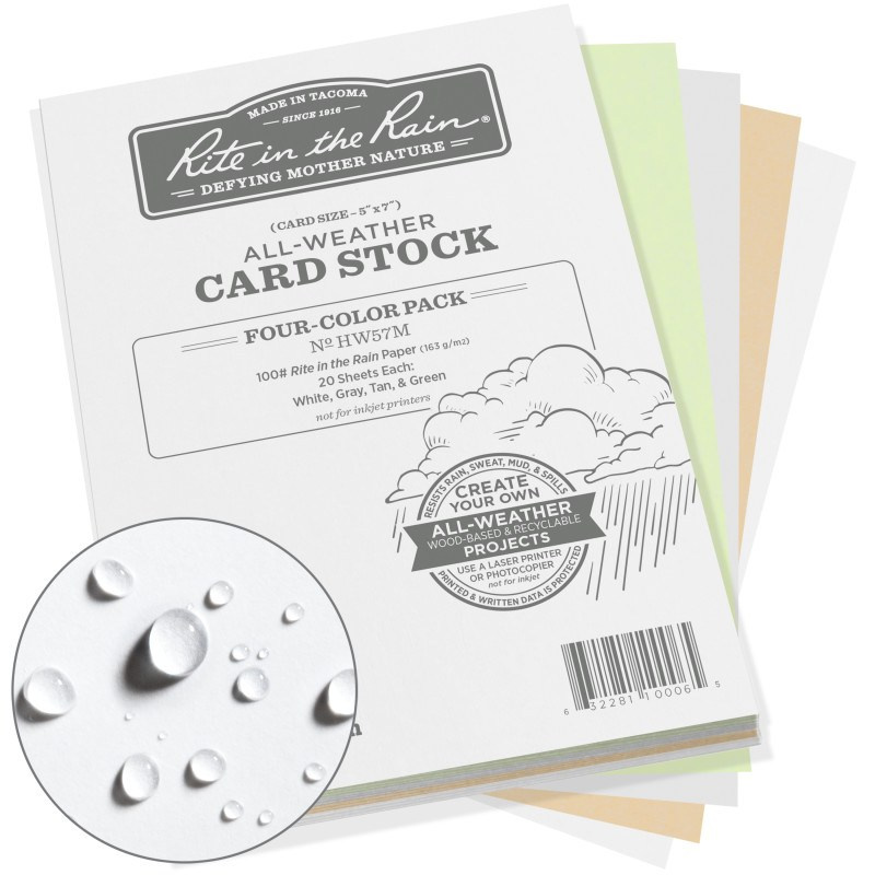 Rite in The Rain- Index Card Wallet Kit Tan