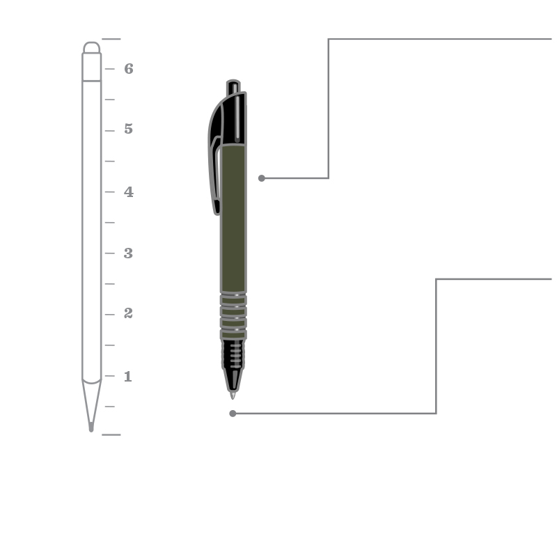 Rite in the Rain All-Weather Durable Pen, OD Green