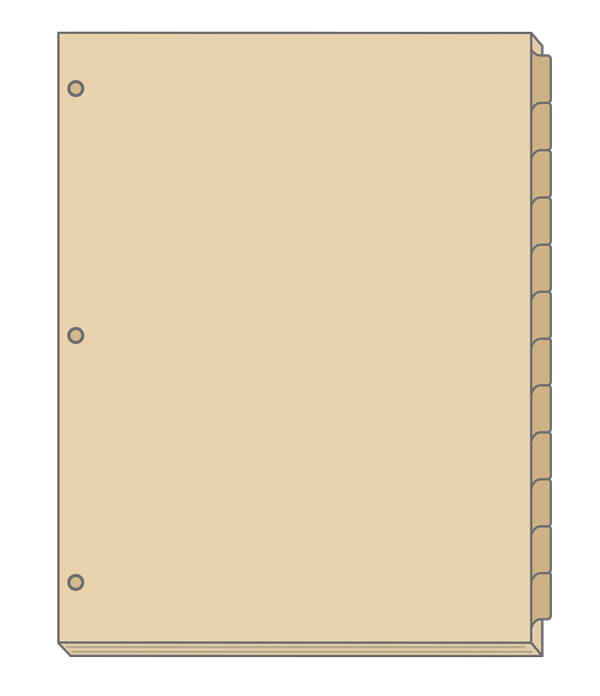 Rite In The Rain Maxi Loose Leaf Planner Refill With 3 Hole Punch Universal - Tan - 100 Sheets - 8.5'' X 11