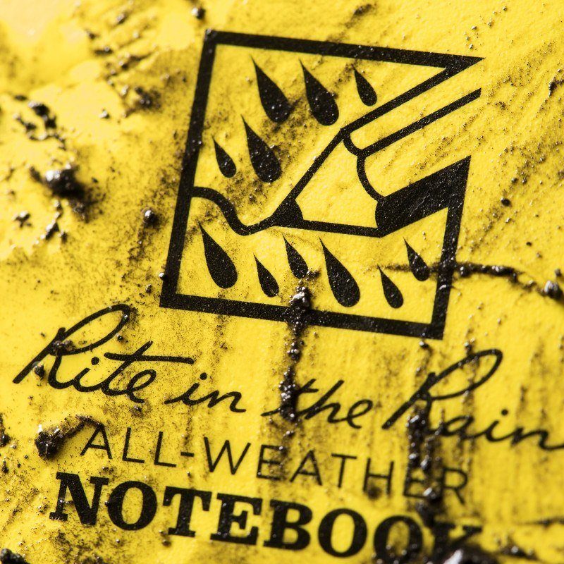  Rite In The Rain Weatherproof Mechanical Pencil, Yellow  Barrel, 1.3mm Dark Lead, 12 Lead Refills
